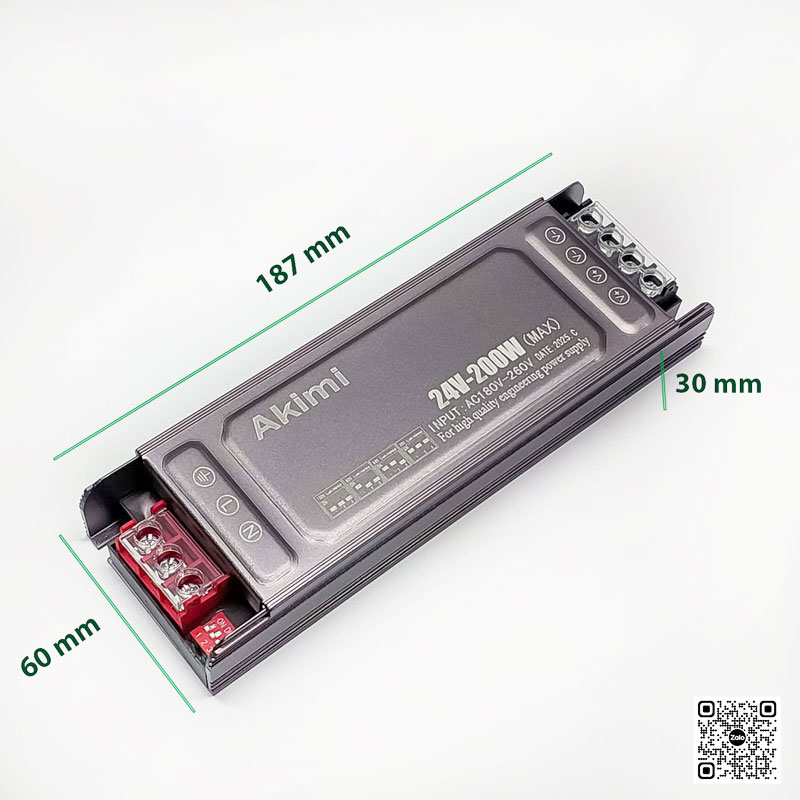 Bộ Nguồn Led Dây DC24V AKIMI GLUETECH 200W